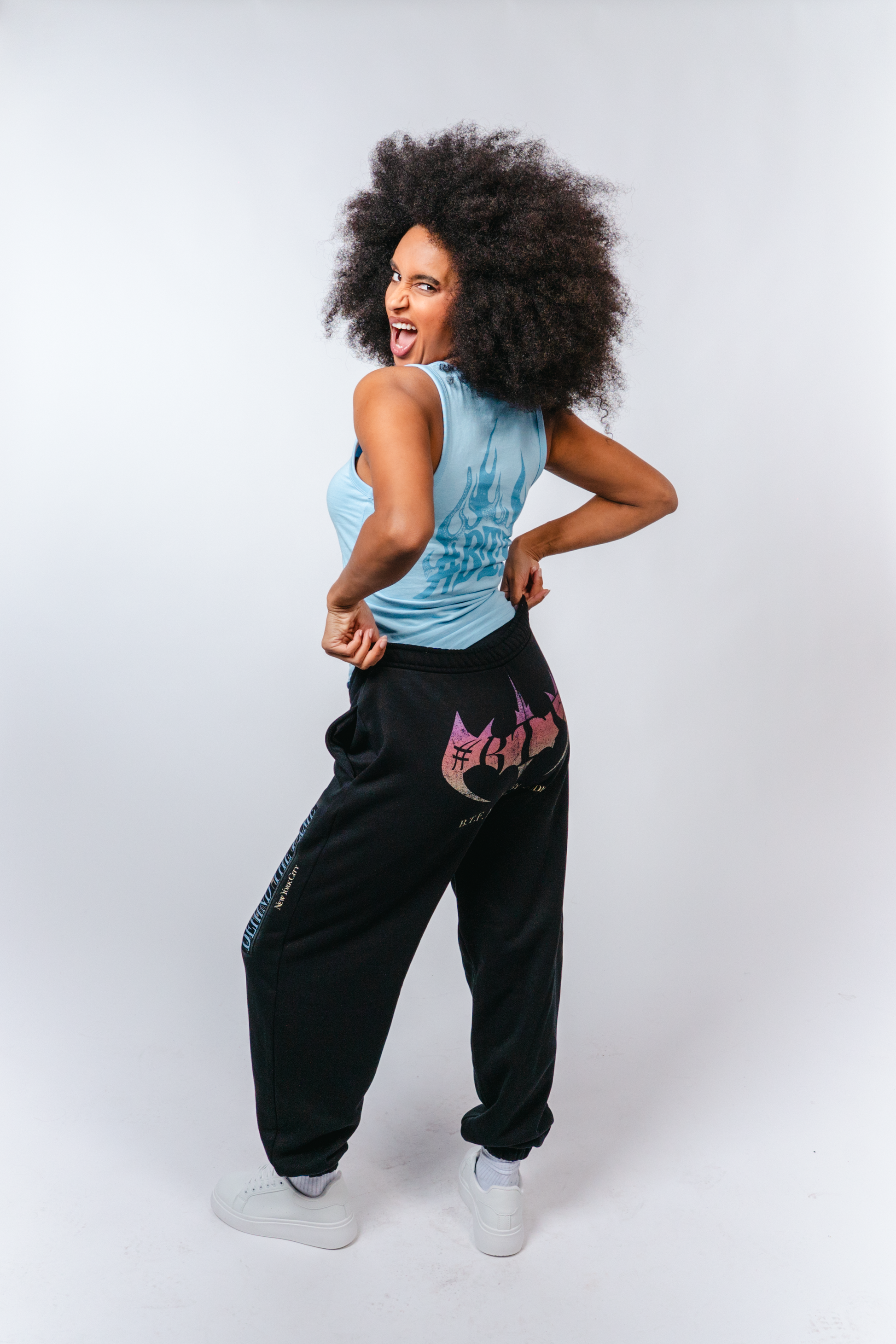 #BTF FLAMES TANKTOP BLUE